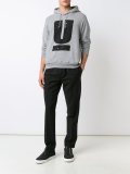 logo print hoodie
