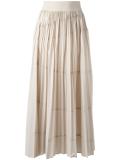 pleated maxi skirt
