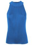 sleeveless ribbed knit blouse