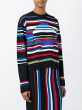 striped Medusa Head motif jumper