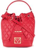 quilted drawstring crossbody bag
