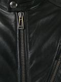 zipped leather jacket 