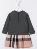 checked sweatshirt dress