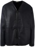 zip front shearling coat