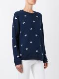 eyes embroidery sweatshirt