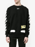 diagonal spray print sweatshirt