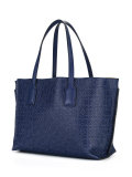 embossed pattern tote bag 