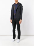 hooded button jacket