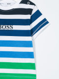 striped logo t-shirt