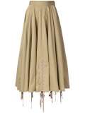 lace-up hem skirt