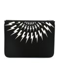 lightning bolt print clutch