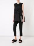 drop-crotch cropped trousers