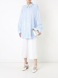 oversized candy stripe shirt