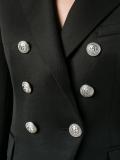 embossed button blazer