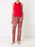 abstract print trousers