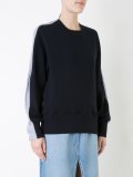 pinstripe insert sweatshrit