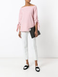 off-shoulders knot blouse
