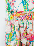 printed tiered ruffled dress