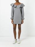 ruffled neckline dress