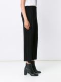 pleated cropped trousers