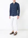 band collar shirt