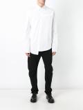 diagonal slim fit trousers