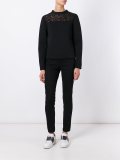 lace detail  sweatshirt