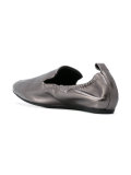 slip-on metallic moccasins