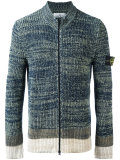 ribbed zip cardigan 