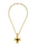 gripoix ribbon cross necklace 