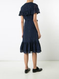 belted ruffle trim dress 