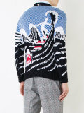 ocean pattern cardigan