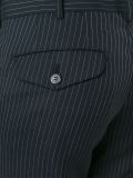 pinstriped cropped trousers