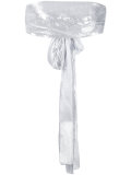 metallic bandeaux with ribbon detailing