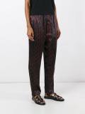 chevron striped print trousers