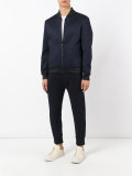 ribbed collar bomber jacket