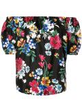 off-shoulders floral blouse