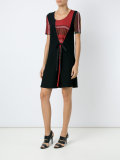 lace up detail dress