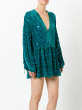 velvet longsleeved mini dress