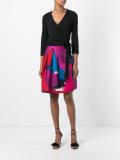 wrap pleated dress