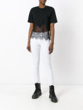 lace insert T-shirt