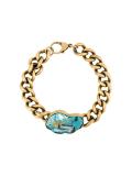 chunky chain stone necklace