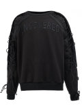 lace-up sleeves sweatshirt