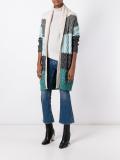 striped cable knit cardigan