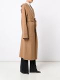 belted hooded coat