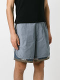 patterned trim shorts