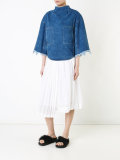 chest pockets denim blouse