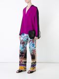 printed straight trousers