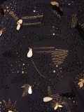 系带刺绣蝙蝠领晚礼服