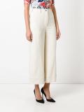 wide leg cropped trousers